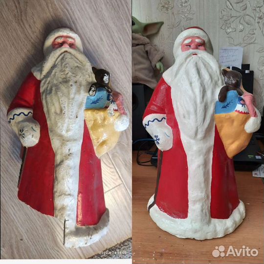 Реставрация подставочных фигур под елку