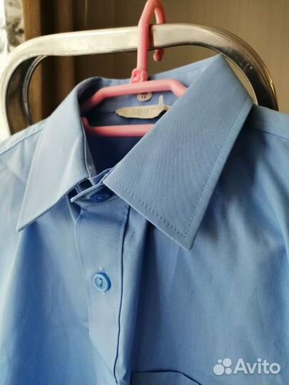 Рубашка новая голубая 13 лет