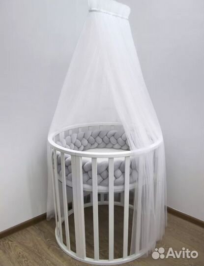 Балдахин в детскую кроватку с держателем