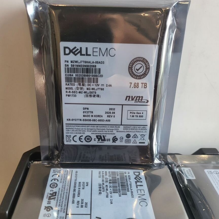 [MZ7L37T6HBLA] Жесткий Диск Dell Samsung Pm1733 7.68tb Mz7l37t6hbla