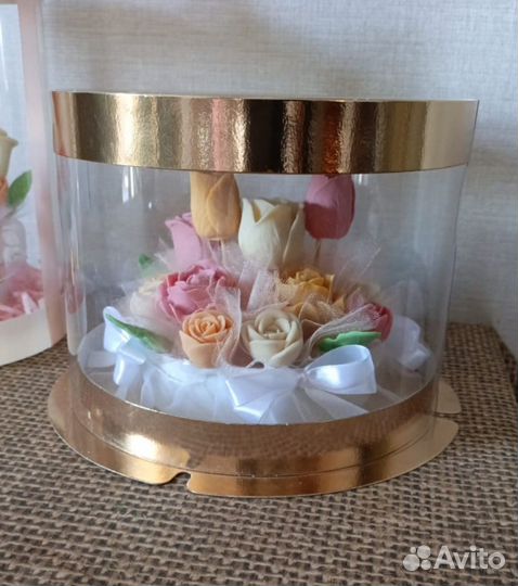 Шоколадные букеты из роз