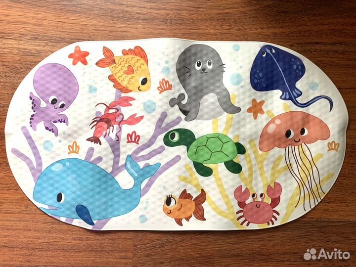 Детский противоскользящий коврик для ванны