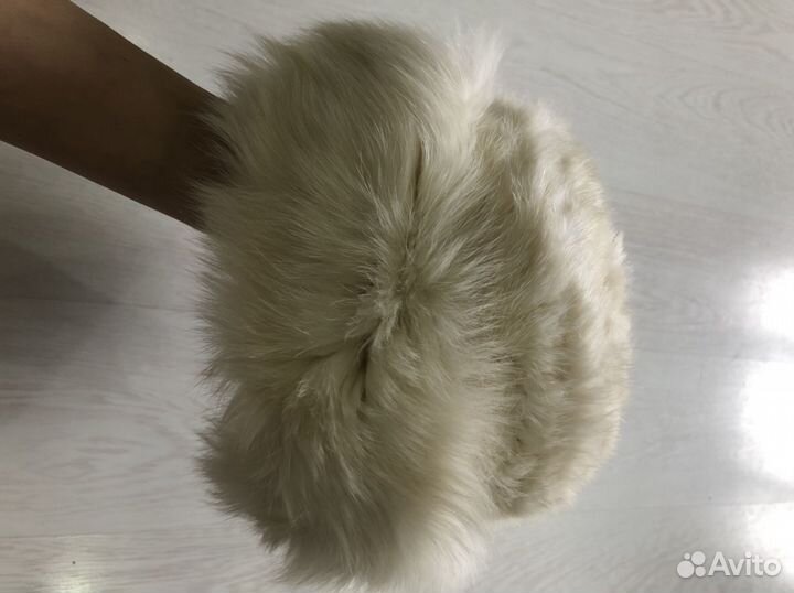 Шапка норковая из белой норки