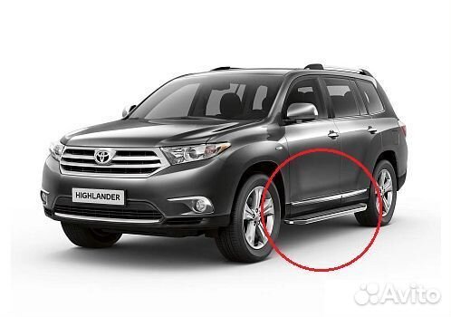 Порог-площадка Premium Toyota Highlander 2007-2014