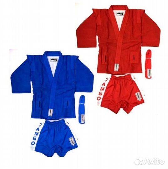 Кимоно самбо (красный, синий)