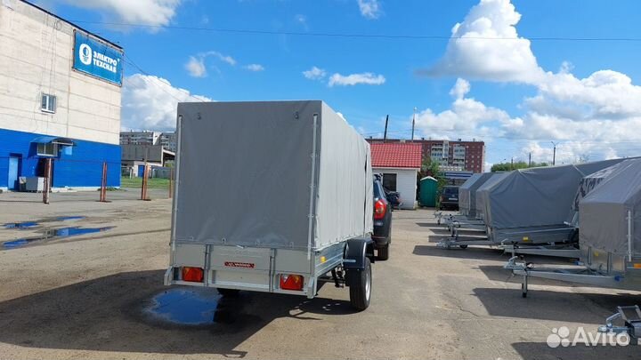 Прицеп 3.5х1.4 R13 оцинкованный с тентом Аэро
