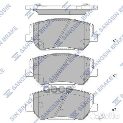 Колодки тормозные дисковые SP1913 Sangsin brake