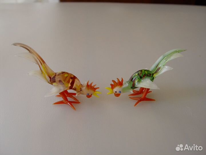 Фигурки стеклянные, Германия, винтаж