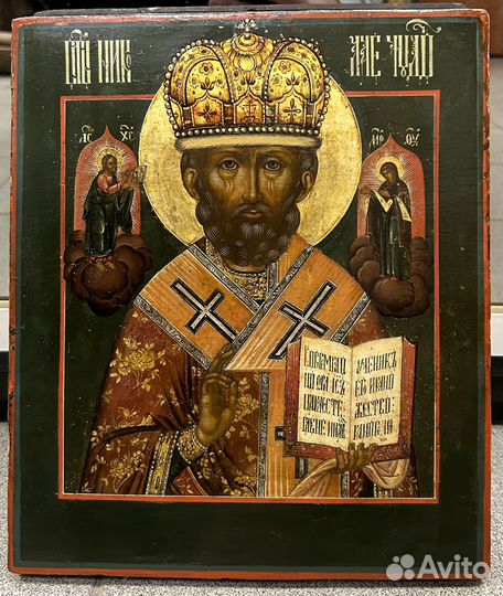 Икона Николай Чудотворец 18 век