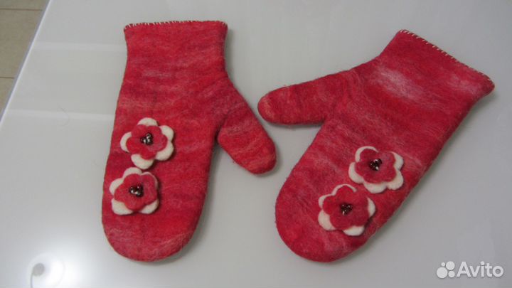 Варежки валеные