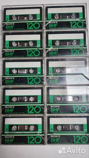Аудиокассеты Sony BHF 120 (10 штук) Япония