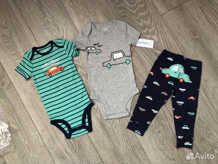 Новый набор carter’s 3 в 1 на мальчика 12м р-р 80