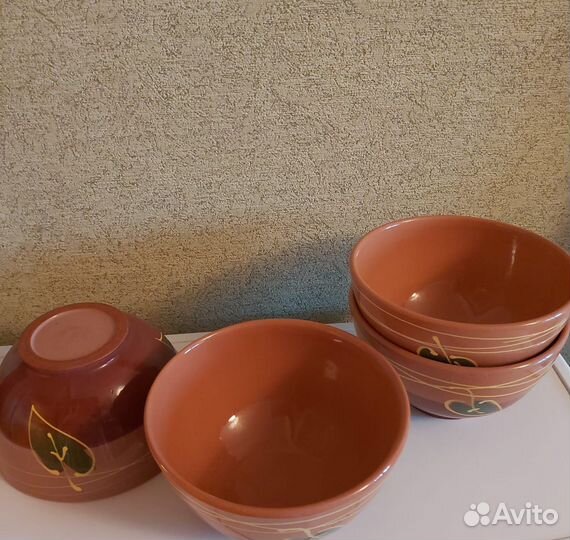 Набор глубоких тарелок/салатников керамика, 4 шт