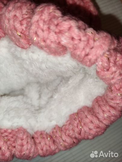 Шапка женская зимняя / осенняя / весенняя розовая