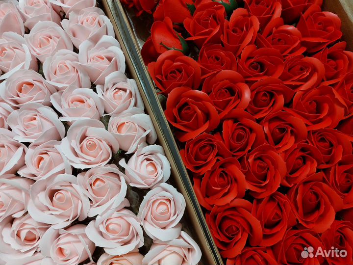 Мыльные розы в коробке