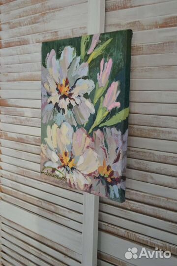 Картина маслом на холсте цветы