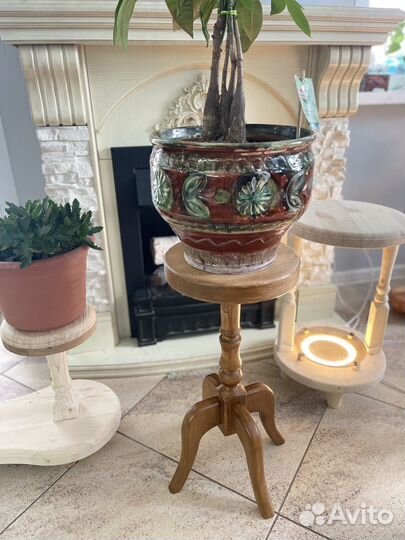 Подставка для цветов напольная деревянная. бук