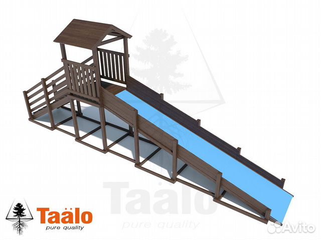 Игровая конструкция широкая горка Серия W модель 2