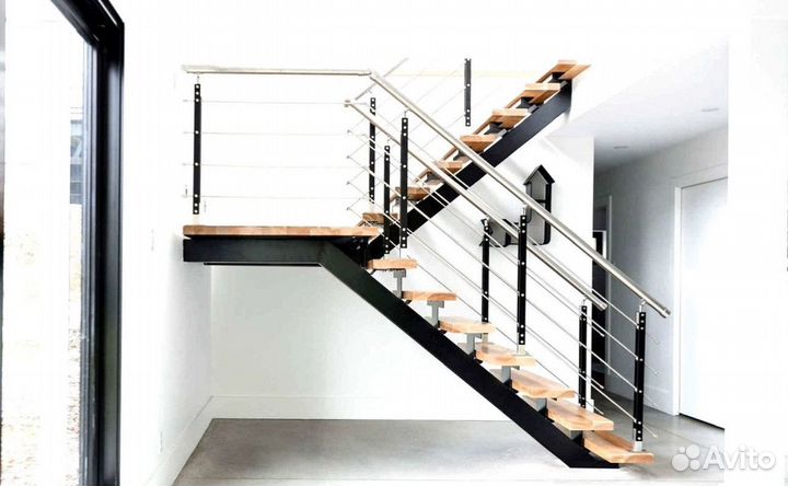 Лестница прямая дизайн 4541