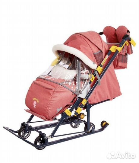 Новые Санки-коляска Ника Детям нд 7-7/К