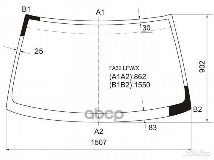 Стекло лобовое nissan cefiro A32/maxima 4/5D 94