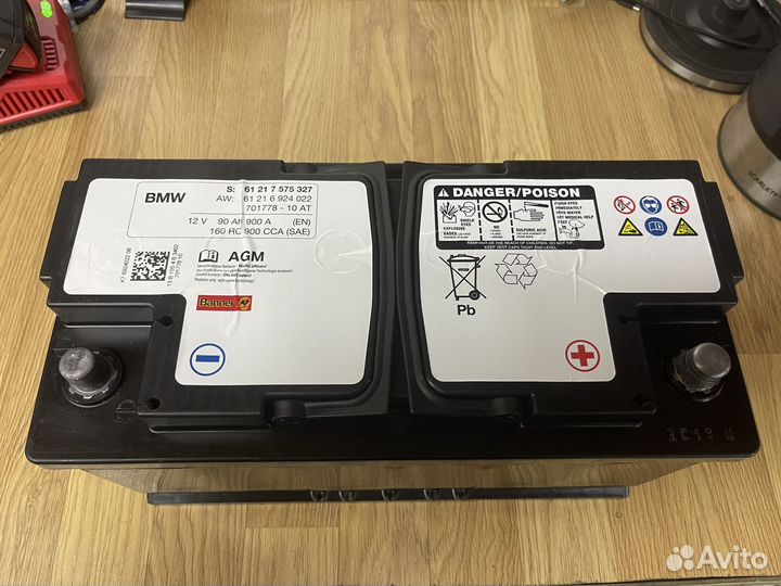 АКБ б/у оригинал BMW гелевый S:61217575327