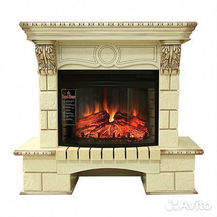 Каминокомплект Pierre Luxe угл. шампань с очагом D