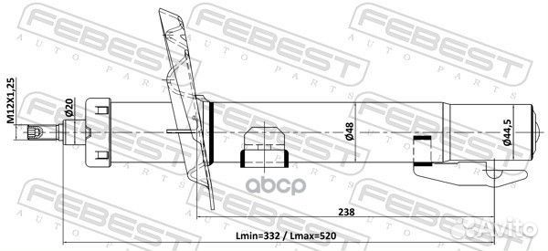 Амортизатор передний GAS.twin tube 24110008F