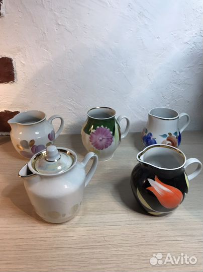 Молочник сливочник, сахарницы СССР