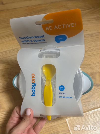 Тарелка на присоске с ложкой