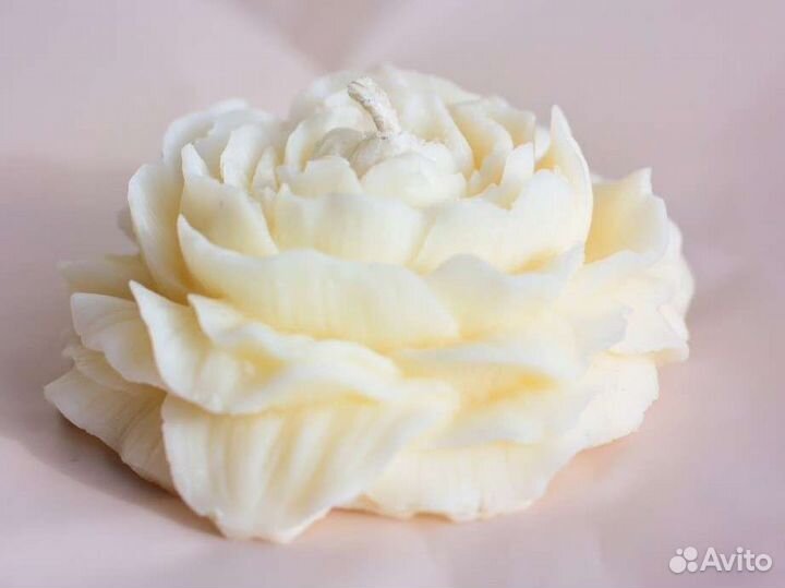 Соевые свечи ручной работы Пион