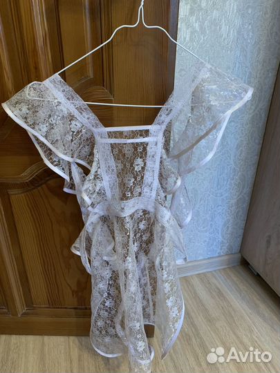 Белый школьный фартук