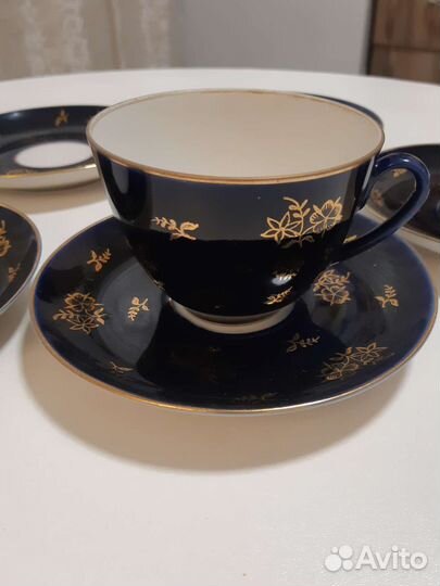 Чайная пара. Блюдца. Фарфор. лфз