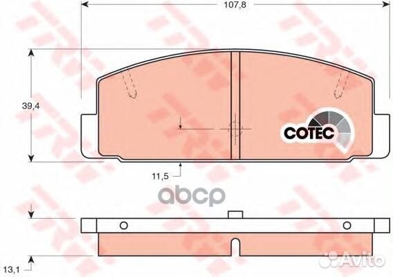 Колодки тормозные дисковые зад GDB3088 TRW