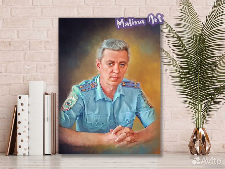 Портрет на холсте по фото на заказ