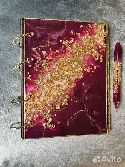 Блокнот ручной работы из эпоксидной смолы