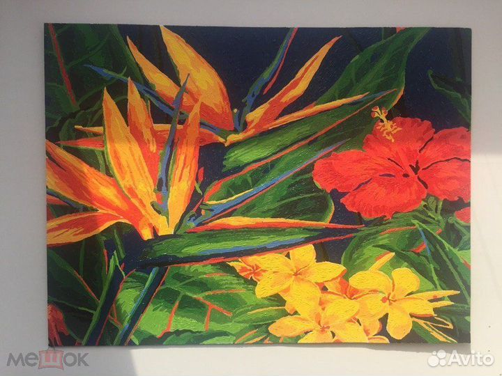 Стильные картины. Янтарь. Коллаж панно