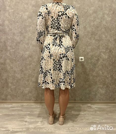 Платье женское белое с принтом H&M, RUS 48 (L)