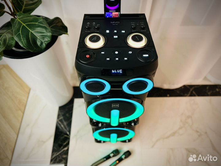 Огромная колонка мощный звук Bluetooth караоке