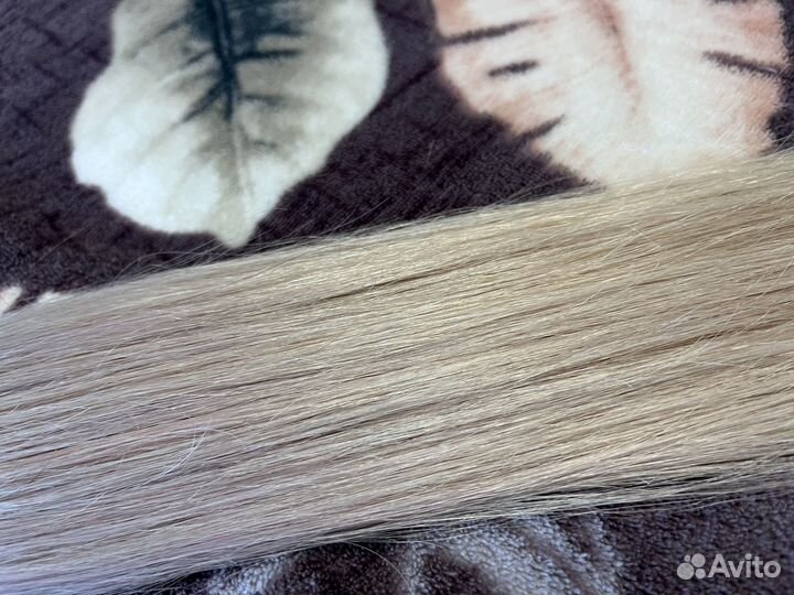 Волосы для наращивания натуральные, блонд, б/у
