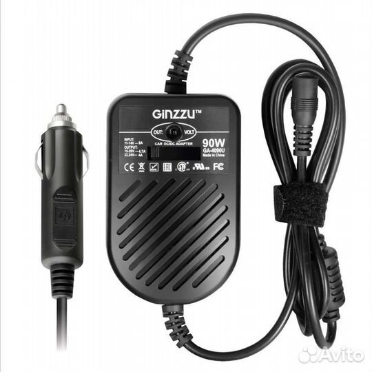 Ginzzu GA-4090U 90W, 1xUSB(2.1A), 15V-24V, 8 DC-IN