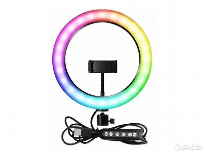 Кольцевая лампа 20 см MJ20 (цветная)