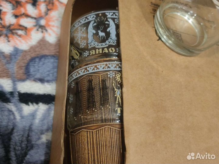 Стаканы с рисунком,стекло,набор 6 шт