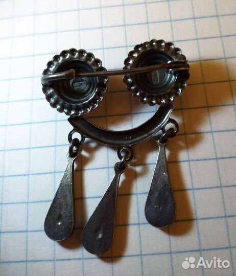 Брошь серебро 875 пробы