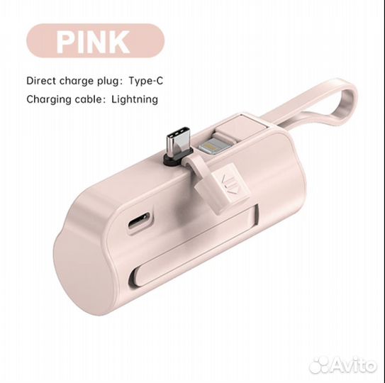 Компактный повер банк 5000 мАч Type-C для Android