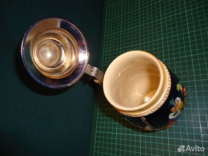 Кружка пивная старинная германия С крышкой