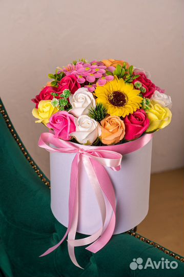 Роза Цветы Букет из мыла