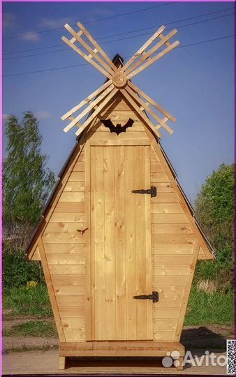 Уличный туалет деревянный Д525