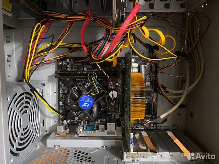 Материнская плата GA-H81M-S2PV+процессор+озу+бп