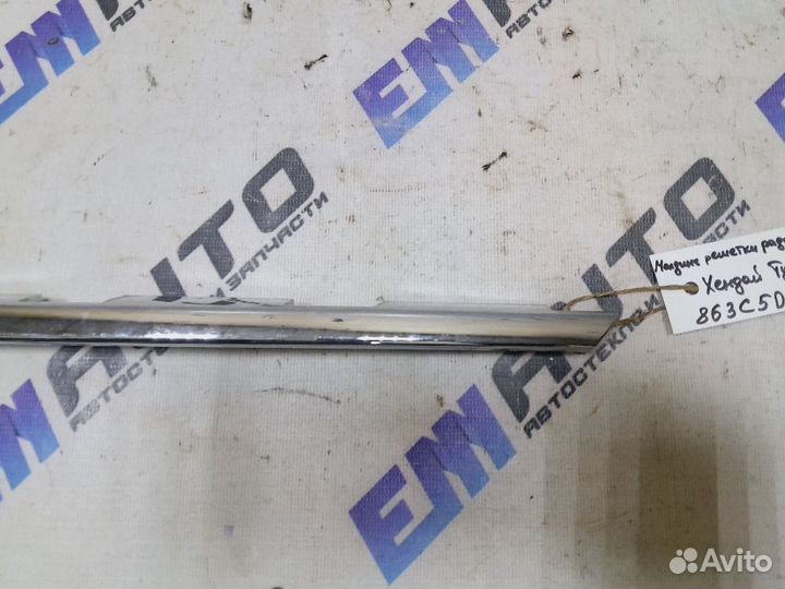 Молдинг решетки радиатора левый Хендай Туксон 3